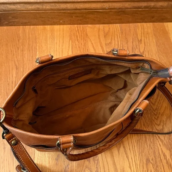 PATRICIA NASH Carducci Pocket Tote Shoulder Crossbody Bag 100% FullGrain Leather - Picture 5 of 12